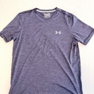 Under Armour Men's Heathered Gray V-Neck Tee
